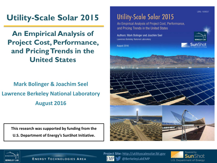 utility scale solar 2015