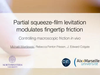 Partial squeeze-film levitation  modulates fingertip friction Controlling macroscopic friction in