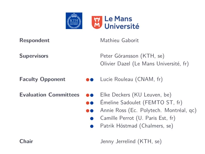 respondent mathieu gaborit supervisors peter g ransson