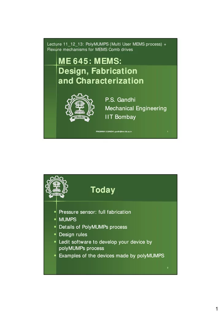 me 645 mems me 645 mems design fabrication design