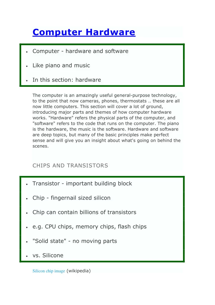 computer hardware