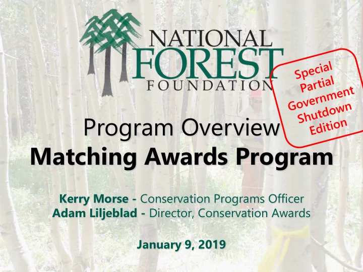 program overview matching awards program
