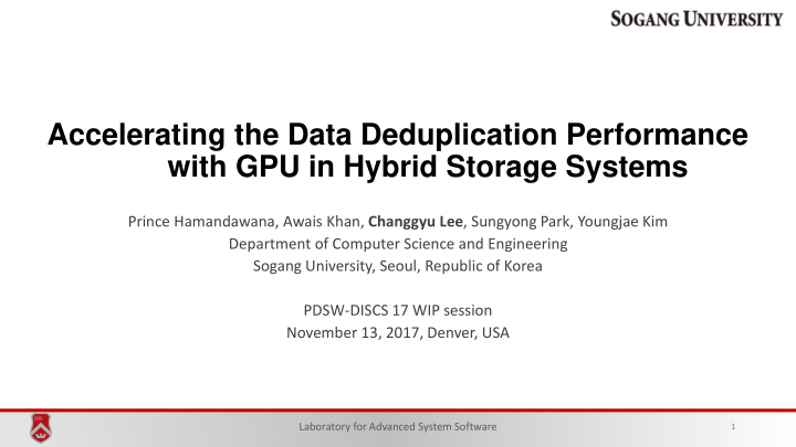 with gpu in hybrid storage systems