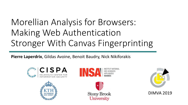 morellian analysis for browsers making web authentication