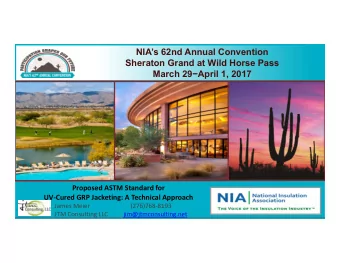NIAs 62nd Annual Convention  Sheraton Grand at Wild Horse Pass  March 29April 1, 2017