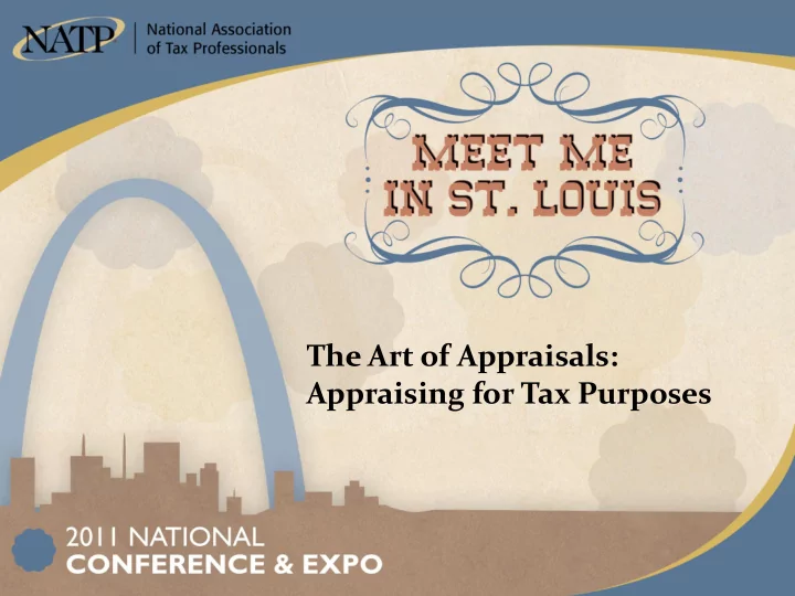 appraising for tax purposes