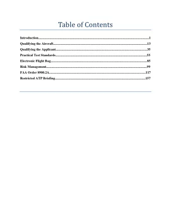 Table of Contents