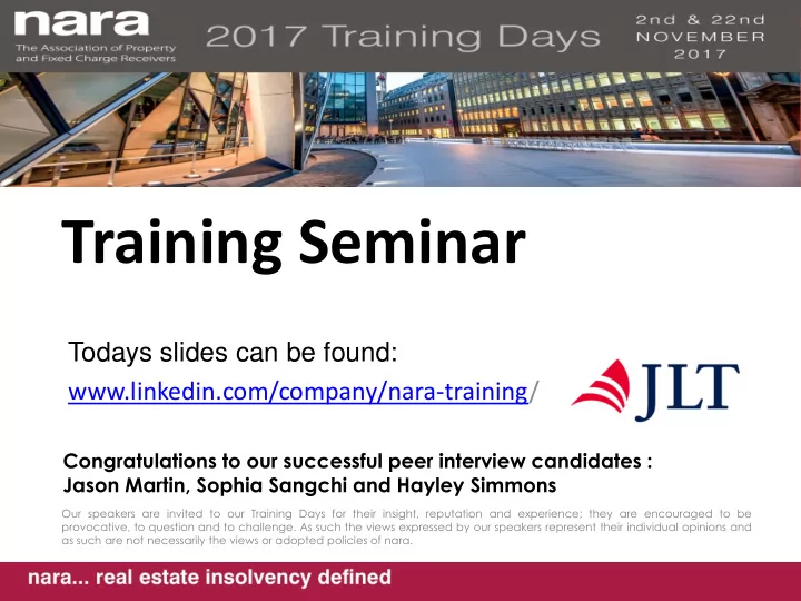 training seminar