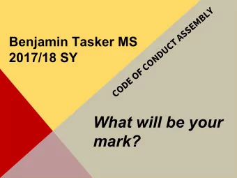 What will be your  mark?  New Year  New Beginnings  Expectations for academic, behavior,  and