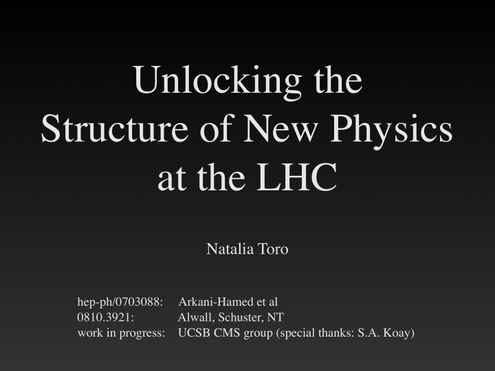 unlocking the structure of new physics at the lhc