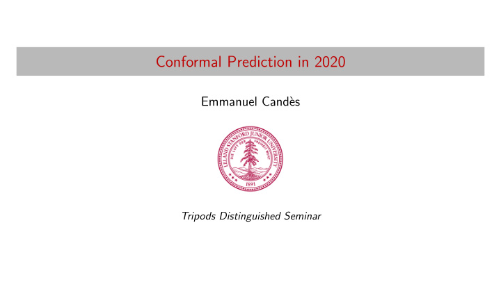 conformal prediction in 2020