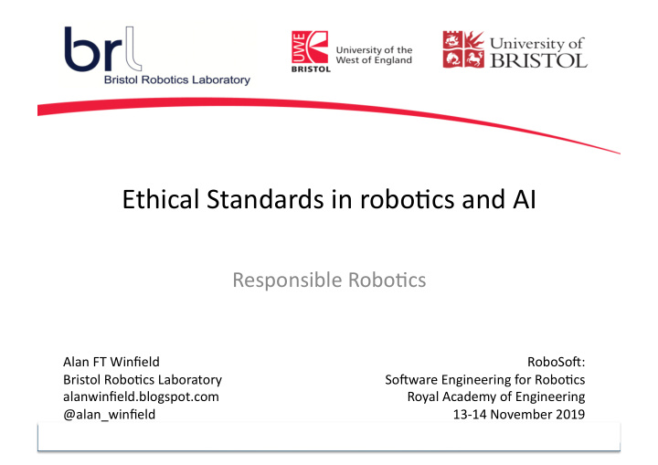 ethical standards in robo0cs and ai