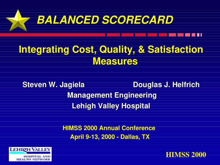 balanced scorecard balanced scorecard