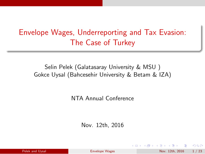 envelope wages underreporting and tax evasion the case of