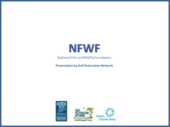 NFWF  National Fish and Wildlife Foundation  Presentation by Gulf Restoration Network  Payout