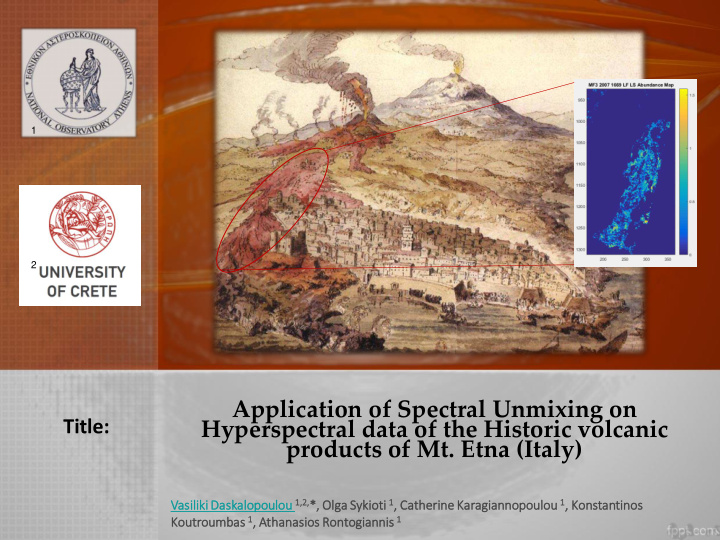 hyperspectral data of the historic volcanic products of