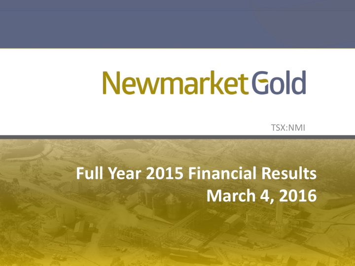 full year 2015 financial results march 4 2016 1 forward