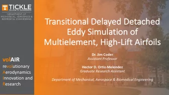 Transitional Delayed Detached  Tr  Ed  Eddy Simulation of  Mu  Multi  tielement,  , High-Li  Lift