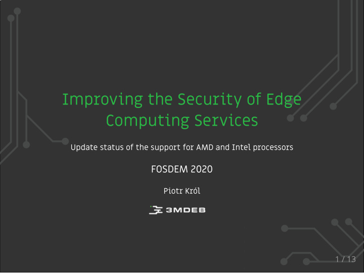 improving the security of edge computing services