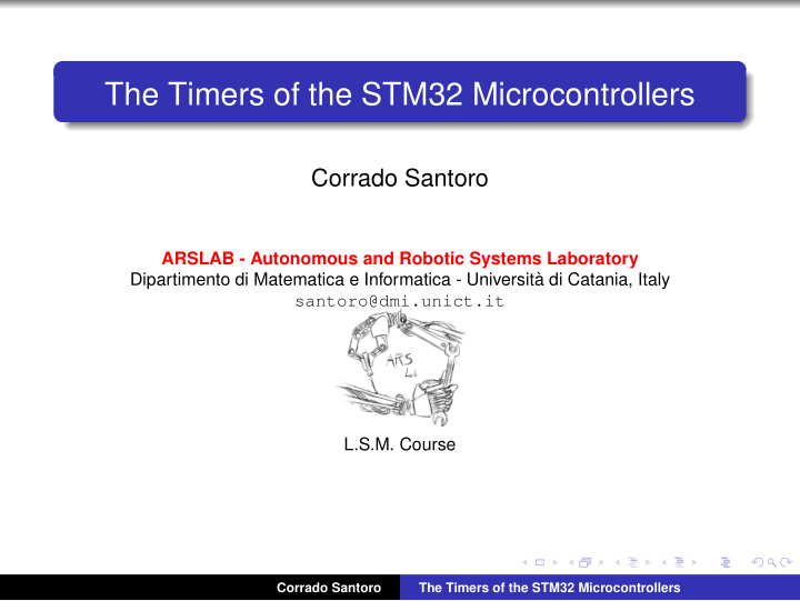 the timers of the stm32 microcontrollers