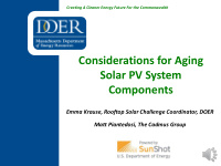 considerations for aging solar pv system components