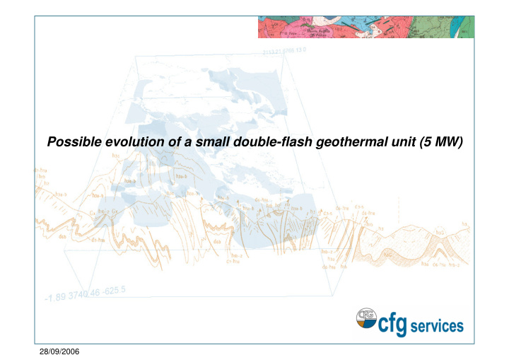 possible evolution of a small double flash geothermal