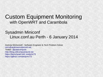 Custom Equipment Monitoring  with OpenWRT and Carambola  Sysadmin Miniconf  Linux.conf.au Perth - 6