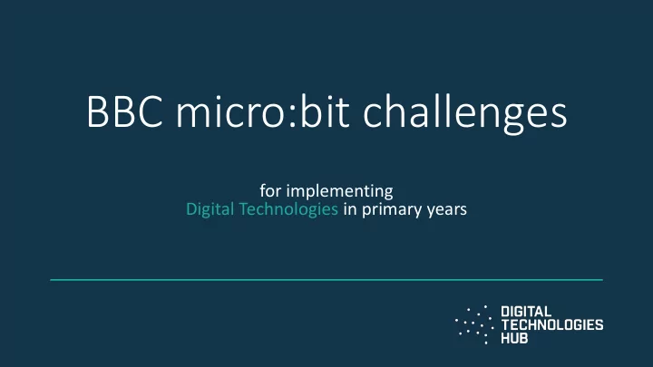 bbc micro bit challenges