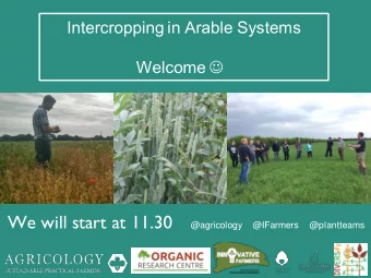 We will start at 11.30  @agricology  @IFarmers  @plantteams  Agenda 11.30: Katie Bliss - Intro and