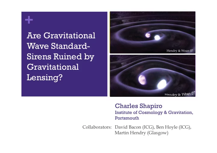 are gravitational wave standard hendry woan 07 sirens