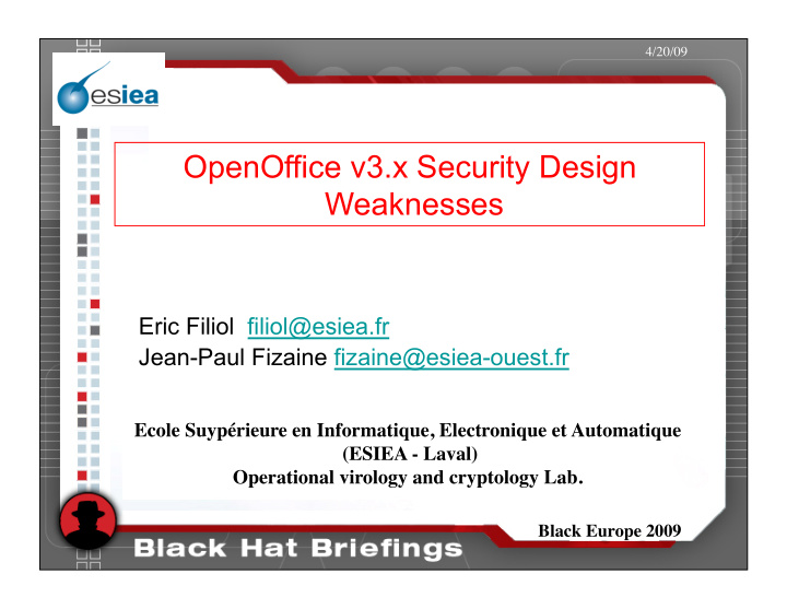 openoffice v3 x security design weaknesses