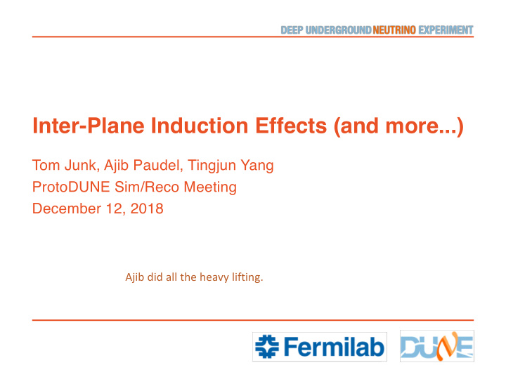 inter plane induction effects and more