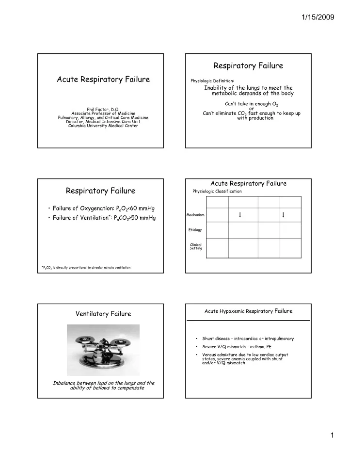 respiratory failure acute respiratory failure