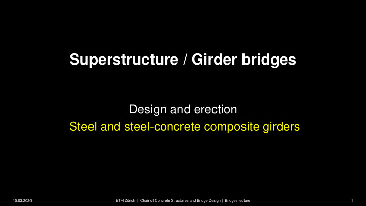 superstructure girder bridges