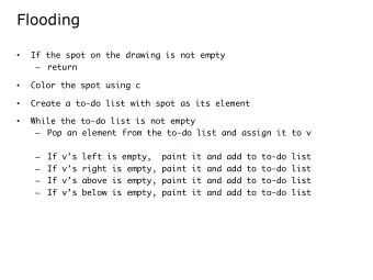 Flooding  If the spot on the drawing is not empty    return    Color the spot using c