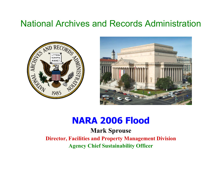 national archives and records administration nara 2006