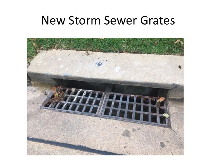 new storm sewer grates extreme event outfall swale who