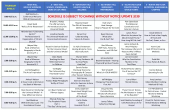 SCHEDULE IS SUBJECT TO CHANGE WITHOUT NOTICE UPDATE 3/30  9:00-9:55 a.m.  Conference Welcome  DNA