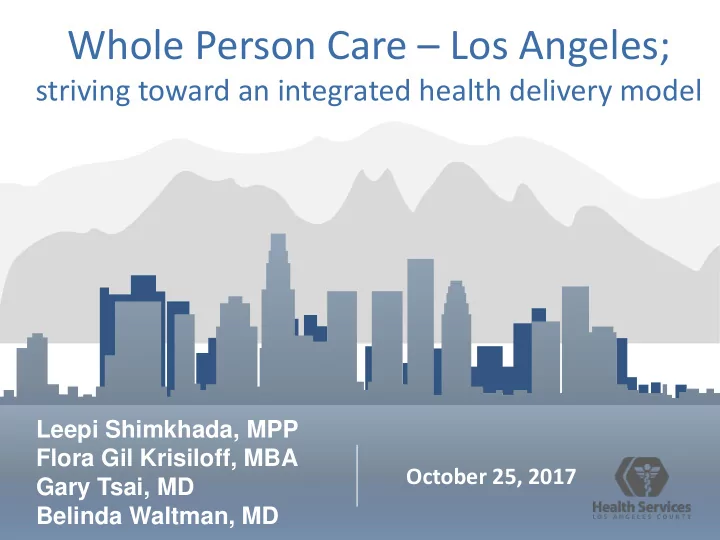 whole person care los angeles