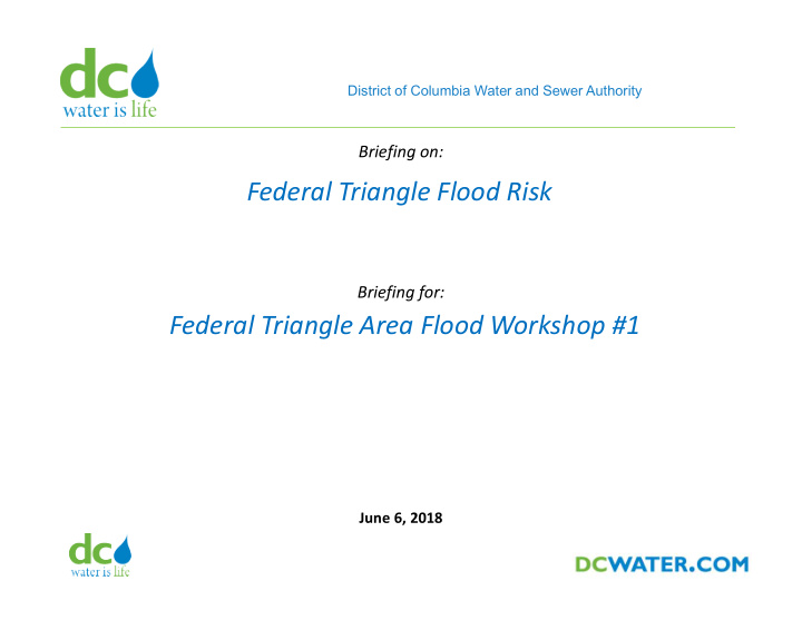 federal triangle flood risk