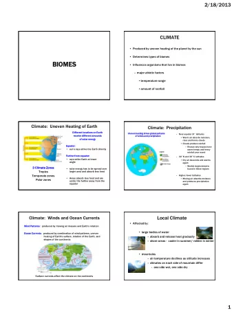 BIO  IOMES  ES  Microclimate  the climate in a specific area that varies from the  surrounding