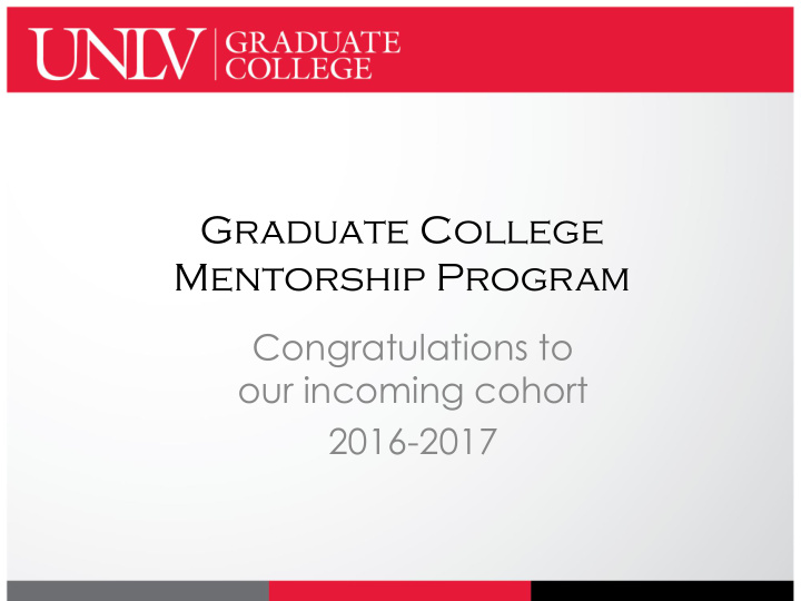 graduate college mentorship program