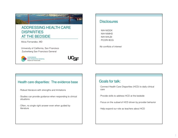 disclosures addressing health care