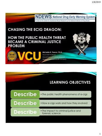 Describe  The public health phenomena of e-cigs  Describe  How e-cigs work and how they