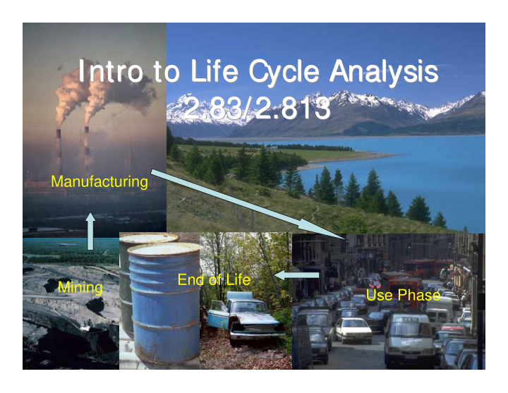 intro to life cycle analysis intro to life cycle analysis