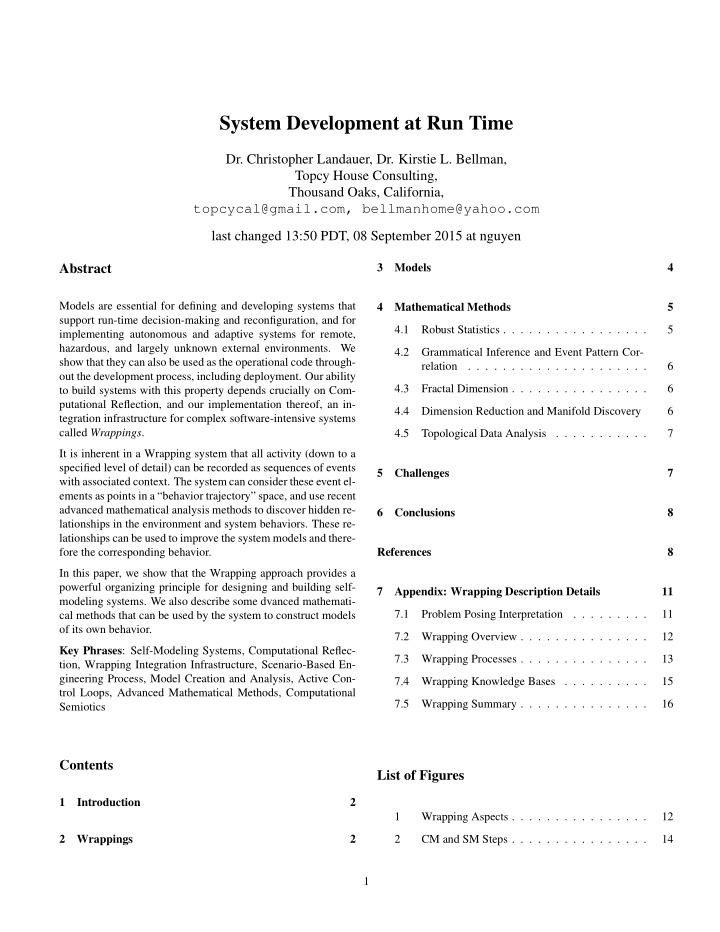 system development at run time