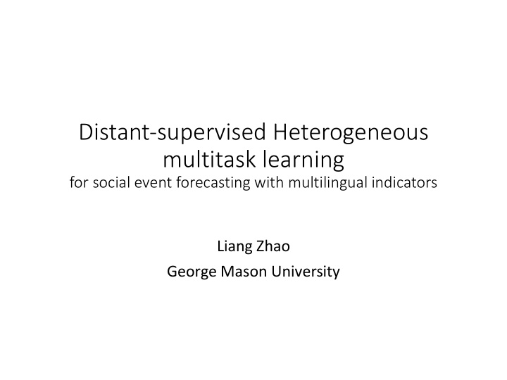 distant supervised heterogeneous multitask learning