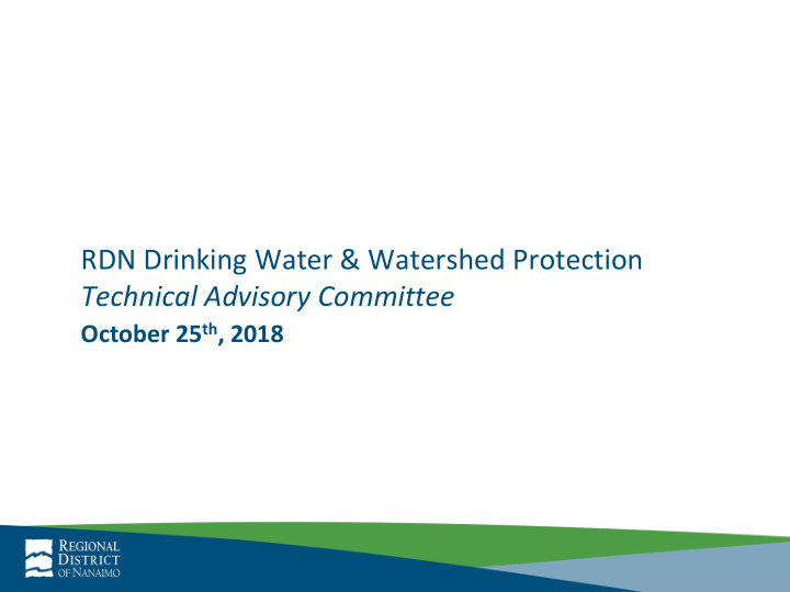 rdn drinking water watershed protection technical