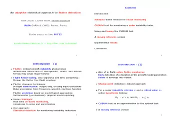 Content  An adaptive statistical approach to flutter detection  Introduction  Subspace-based