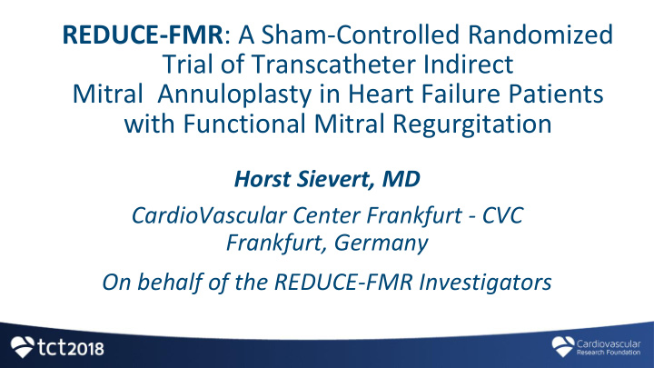 reduce fmr a sham controlled randomized